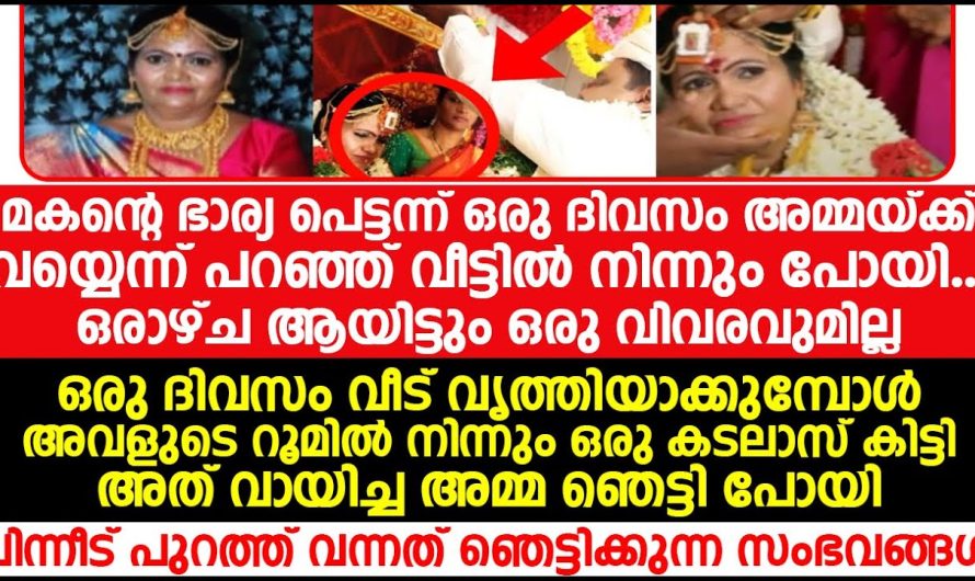 ഭാര്യയെ പറ്റി ഭർത്താവും അമ്മയും അറിഞ്ഞ ഞെട്ടിക്കുന്ന കാര്യങ്ങൾ എന്താണെന്നറിയണോ