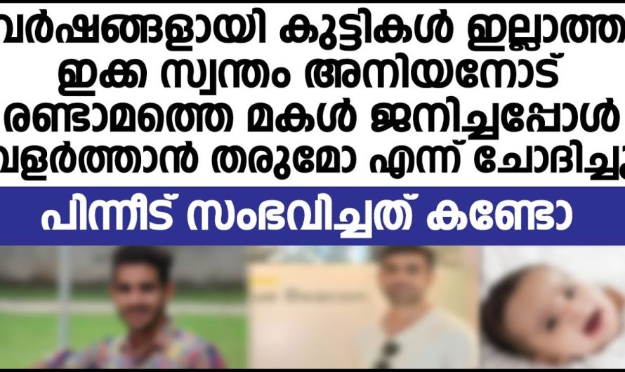 സ്വന്തം അനിയനോട് രണ്ടാമത്തെ മകൾ ജനിച്ചപ്പോൾ വളർത്താൻ തരുമോ എന്ന് ചോദിച്ച ഇക്കാക്ക് സംഭവിച്ചത്!