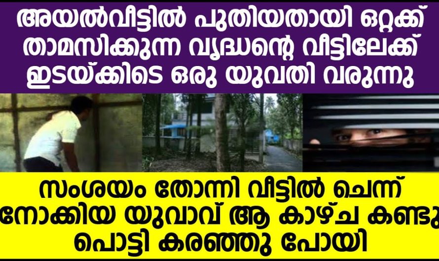 വൃദ്ധൻ ഒറ്റയ്ക്ക് താമസിക്കുന്ന വീട്ടിലേക്ക് ഇടയ്ക്കിടെ ഒരു യുവതി വരുന്നുണ്ട് സംശയം തോന്നി വീട്ടിൽ ചെന്ന് നോക്കിയ യുവാവ് കണ്ട കാഴ്ച!