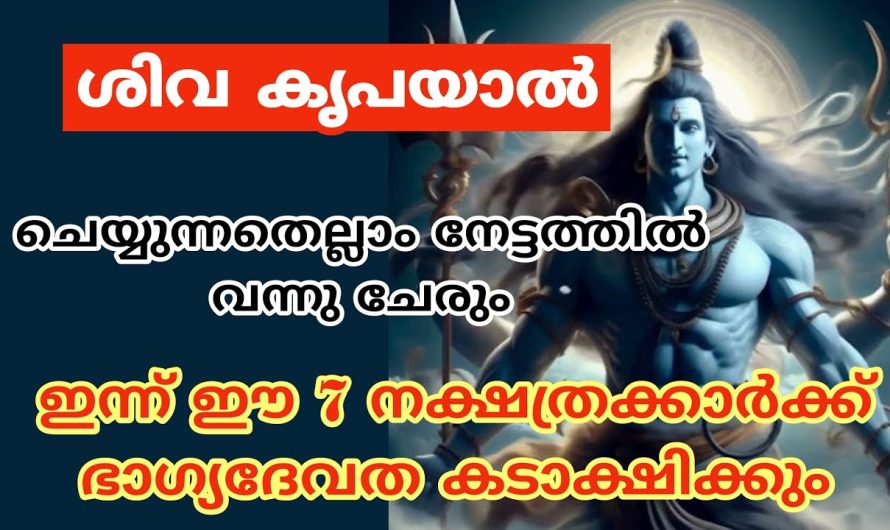 ഇന്ന് ഈ 7 നക്ഷത്രക്കാർക്ക് ഭാഗ്യദേവത കടാക്ഷിക്കും