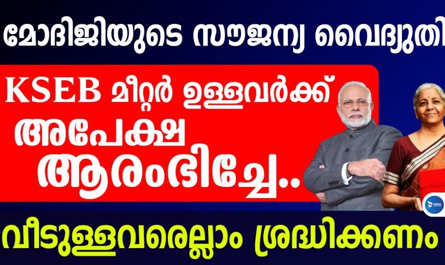 ഇനി സൗജന്യ വൈദ്യുതി!KSEB കറന്റ് ഉള്ള വീടുകൾക്ക് സൗജന്യ സോളാർ