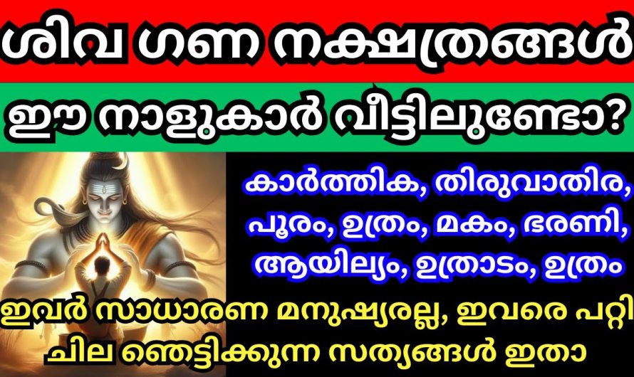 ശിവ ഗണത്തിൽ പെട്ട നക്ഷത്രങ്ങൾ ഇത്, ഇവരെ പറ്റിയുള്ള ഞെട്ടിക്കുന്ന രഹസ്യങ്ങൾ ഇത്