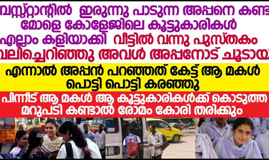 അച്ഛനെ കളിയാക്കിയ കൂട്ടുകാരികൾക്ക് കിടിലൻ മറുപടി കൊടുത്ത പെണ്ണ്