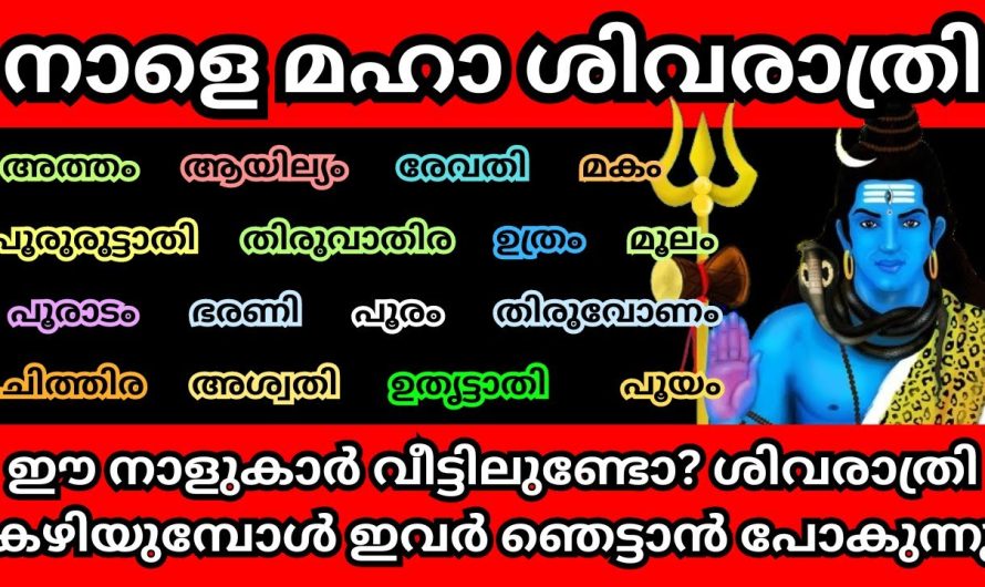 ഈ നാളുകാർ വീട്ടിൽ ഉള്ളവർ ഞെട്ടാൻ തയ്യാറായിക്കൊള്ളൂ