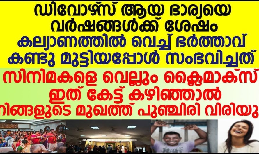 ഡിവോഴ് സ് ആയ ഭാര്യയെ വർഷങ്ങൾക്ക് ശേഷം കല്യാണത്തിൽ വെച്ച് ഭർത്താവ് കണ്ടു മുട്ടിയപ്പോൾ സംഭവിച്ചത്