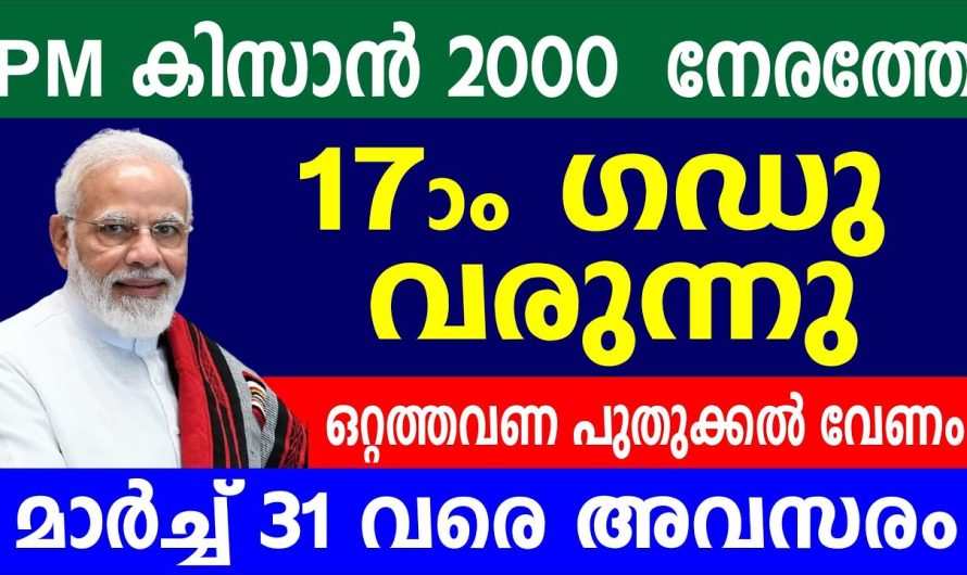 PM കിസാൻ 2000 നേരത്തേ 17ാം ഗഡു വരുന്നു ഒറ്റത്തവണ പുതുക്കൽ വേണം