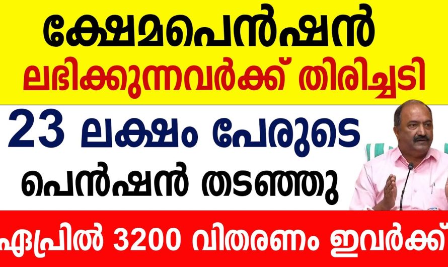 23 ലക്ഷം പേരുടെ പെൻഷൻ തടഞ്ഞു ക്ഷേമപെൻഷൻ ലഭിക്കുന്നവർക്ക് തിരിച്ചടി