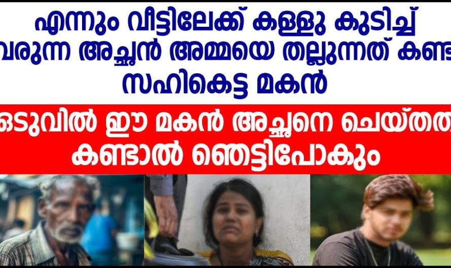 കള്ളുകുടിച്ച് വീട്ടിലേക്ക് വരുന്ന അച്ഛനെ ഈ മകൻ ചെയ്തത് കണ്ടോ…