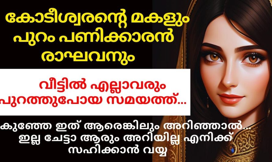 കോടീശ്വരനായ മകൾ പുറം പണിക്കാരനായ രാഘവനെ ചെയ്തത് കണ്ടോ….