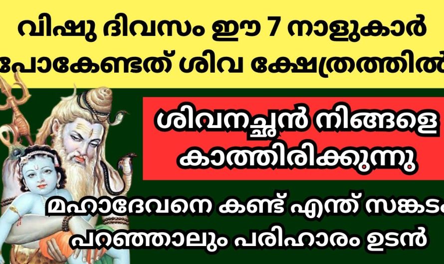 വിഷു ദിവസം ഈ നാളുകാർ പോകേണ്ടത് ശിവ ക്ഷേത്രത്തിൽ, ഗവാനെ കാണാൻ വിട്ട് പോകല്ലേ