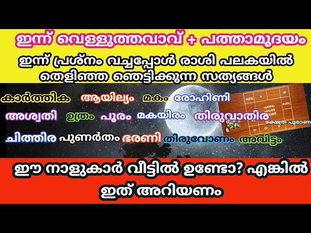 ഇന്ന് വെളുത്തവാവ് ഇന്ന് പ്രശ്നത്തിൽ തെളിഞ്ഞ ഞെട്ടിക്കുന്ന സത്യങ്ങൾ.