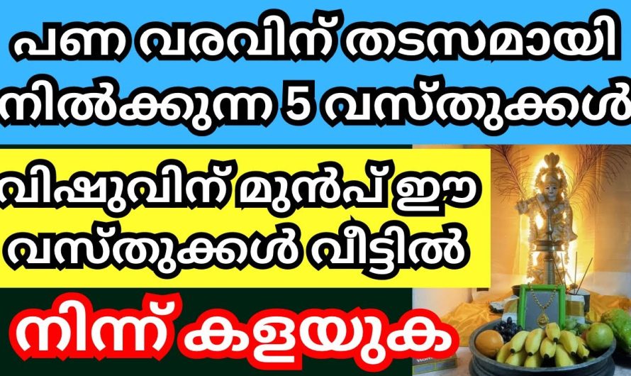 വിഷുവിന് മുൻപായി ഈ വസ്തുക്കൾ വീട്ടിൽ നിന്ന്  കളയാൻ മറക്കല്ലേ.. പണവരവിന് തടസ്സം നിൽക്കുന്ന വസ്തുക്കൾ