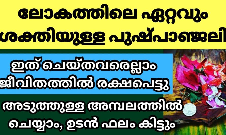 അമ്പലത്തിൽ പോയി ഈ പുഷ്പാഞ്ജലി നടത്തി നോക്കൂ.. ആഗ്രഹസാഫല്യം ഉറപ്പ്…