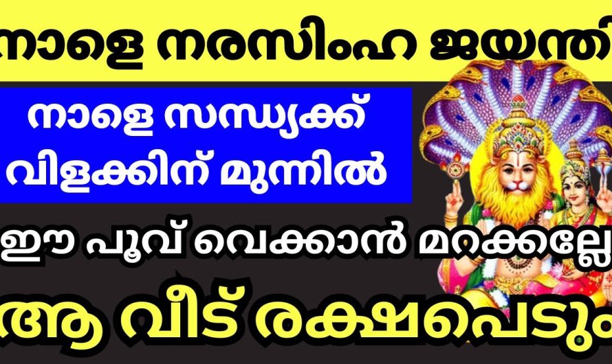 നരസിംഹ ജയന്തി 2024 – നാളെ വീട്ടിൽ വിളക്ക് തെളിയിച്ച് പ്രാർത്ഥിക്കേണ്ട രീതി ഇതാണ്