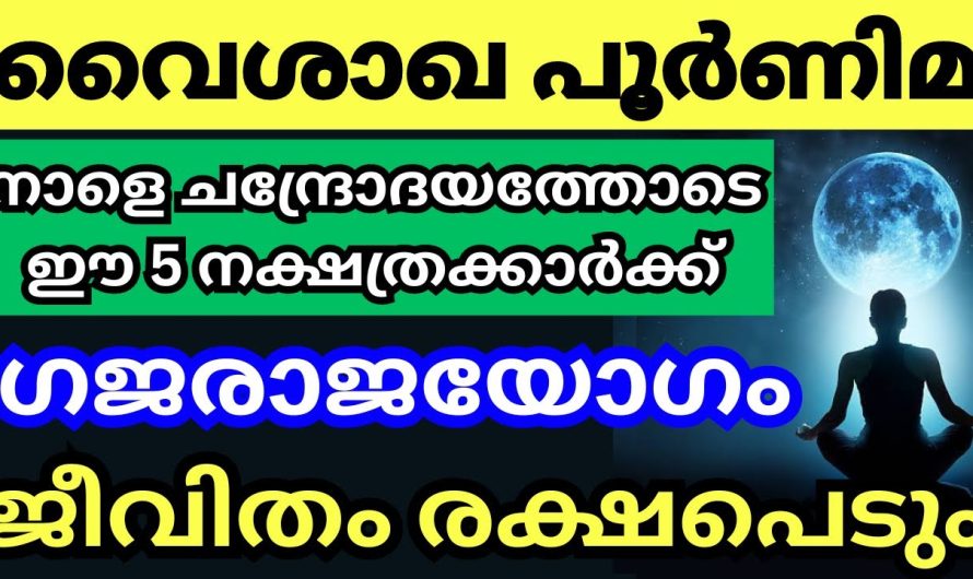 നാളെ വൈശാഖ പൂർണിമ, ഈ പൂർണിമയിൽ വന്ന് ചേരുന്ന ഈശ്വരാനുഗ്രഹം