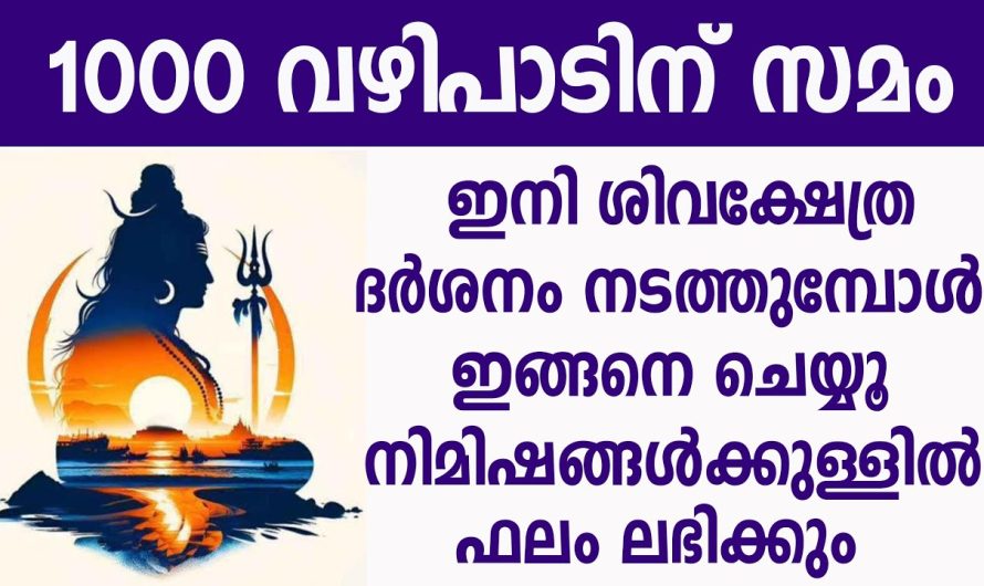 1000 വഴിപാടിന് സമം ഇനി ശിവക്ഷേത്ര ദർശനം നടത്തുമ്പോൾ ഇങ്ങനെ ചെയ്യൂ