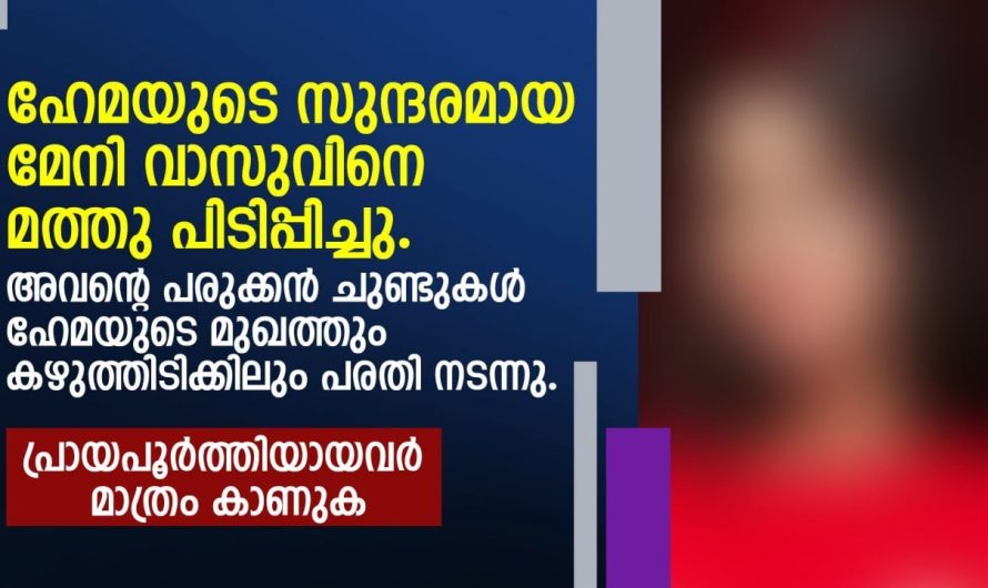 അവന്റെ പരുക്കൻ ചുണ്ടുകൾ ഹേമയുടെ മുഖത്തും കഴുത്തിൽ ഇടയിലും പരിധി നടന്നു….