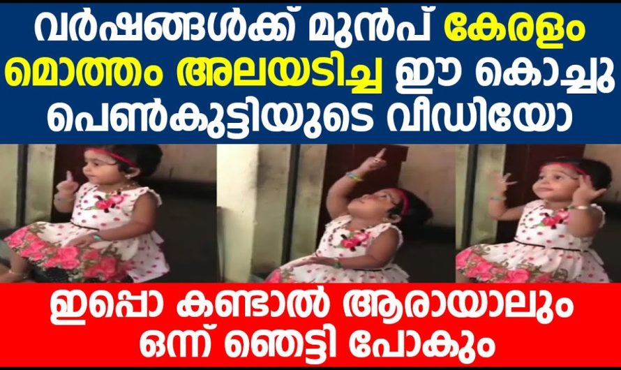 വർഷങ്ങൾക്ക് മുൻപ് കേരളം മൊത്തം അലയടിച്ച ഈ കൊച്ചു പെൺകുട്ടിയുടെ വീഡിയോ