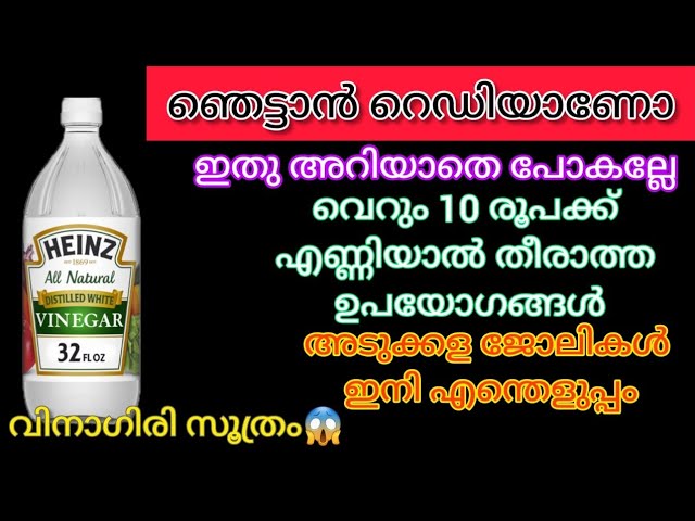 വിനാഗിരി കൊണ്ട് ഇത്രയധികം ഉപയോഗങ്ങൾ? |വിനാഗിരി വളരെ ഭയങ്കരമാണ്|വിനാഗിരിയുടെ ഉപയോഗങ്ങൾ|അടുക്കള ടിപ്പുകൾ