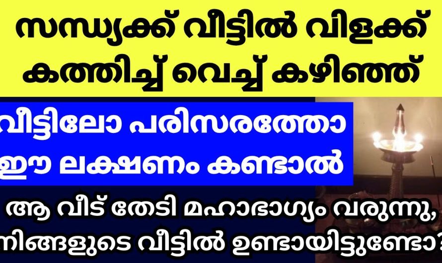 സന്ധ്യക്ക് വിളക്ക് തൊഴുത് തിരിഞ്ഞ് നോക്കുമ്പോൾ ഈ കാഴ്ചകൾ കണ്ടാൽ സർവ്വൈശ്വര്യം ഫലം