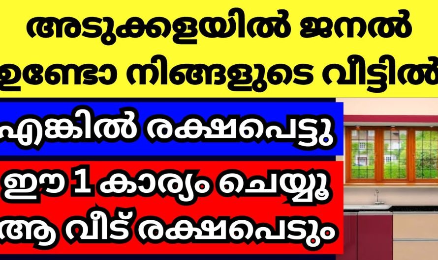 ജനൽ ഉള്ള അടുക്കളയാണോ നിങ്ങളുടെ വീട്ടിൽ, എങ്കിൽ ഇങ്ങനെ ചെയ്യൂ, സർവ്വൈശ്വര്യം,