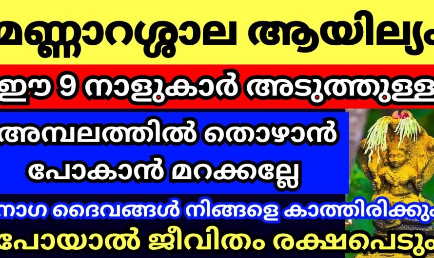 മണ്ണാറശ്ശാല ആയില്യം 2024, അടുത്തുള്ള അമ്പലത്തിൽ ഈ 9 നാളുകാർ പോകാൻ മറക്കല്ലേ മഹാഭാഗ്യം വരാൻ പോകുന്നു