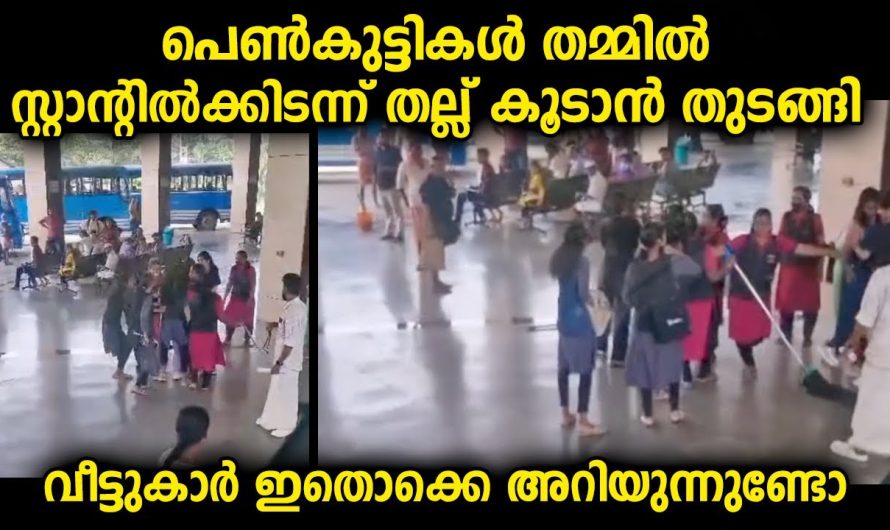 അവിടെയുണ്ടായിരുന്ന ക്ലീനിങ് തൊഴിലാളികളായ സ്ത്രീകൾ ഇടപെട്ടതിനാൽ പെൺകുട്ടികൾ നിർത്തി