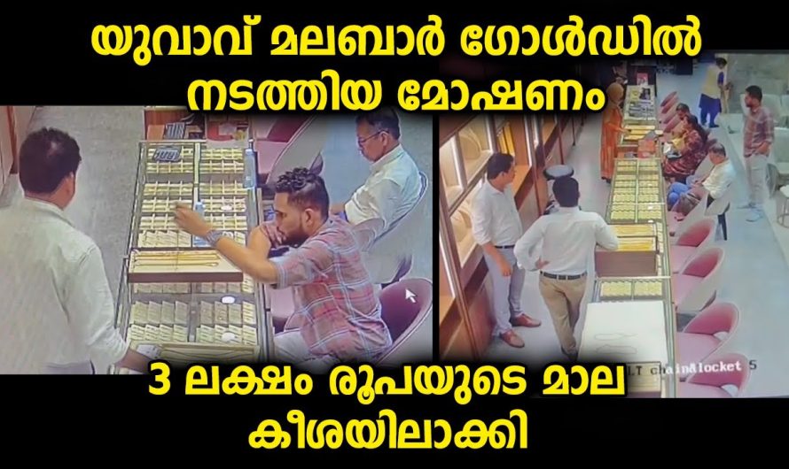 മാന്യനെപ്പോലെ യുവാവ് തന്ത്രപരമായി മലബാർ ഗോൾഡിൽ വന്ന് ചെയ്തത് ക്യാമറയിൽ