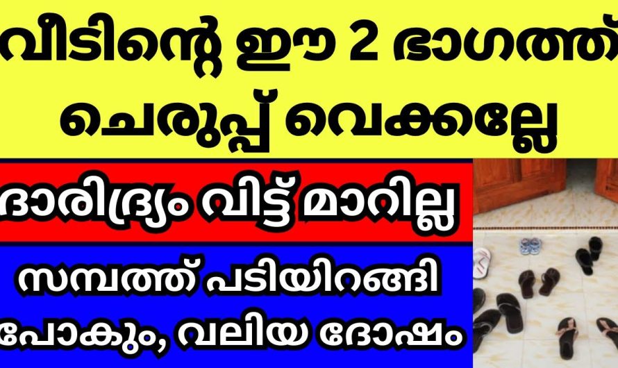 വീടിന്റെ ഈ 2 ഭാഗങ്ങളിൽ ചെരുപ്പ് വെക്കല്ലേ, വാസ്തു ദോഷം ഫലം, ദാരിദ്ര്യവും കഷ്ടപ്പാടും വിട്ടൊഴിയില്ല