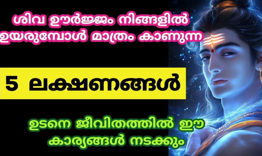 ശിവ അനുഗ്രഹം ഉയരുമ്പോൾ മാത്രം കാണുന്ന ലക്ഷണങ്ങൾ