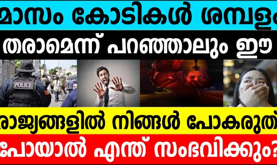 കോടികൾ ശമ്പളം തരാമെന്ന് പറഞ്ഞാലും ഈ രാജ്യങ്ങളിൽ നിങ്ങൾ പോകരുത്