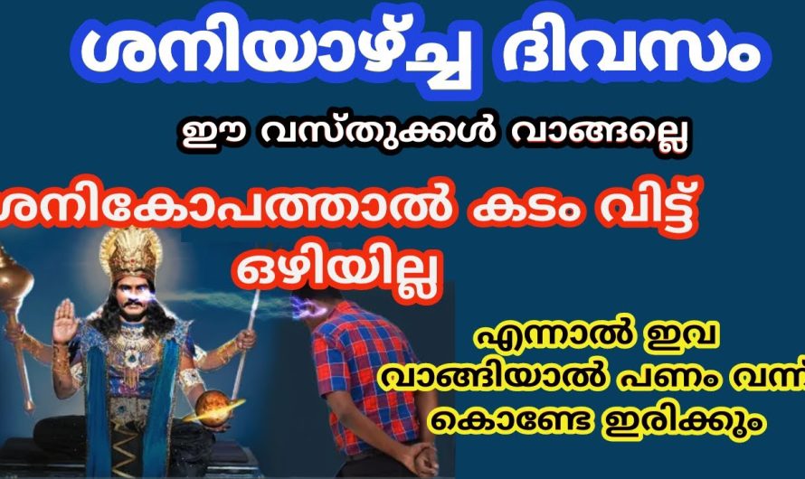 ശനിയാഴ്ച്ച ദിനം ഈ വസ്തു വീട്ടിൽ കൊണ്ട് വരു കടം അന്നത്തോടെ തീരും