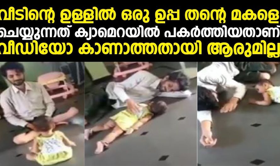 വീടിൻ്റെ ഉള്ളിൽ ഒരു ഉപ്പ തൻ്റെ മകളെ ചെയ്യുന്നത് ക്യാമെറയിൽ പകർത്തിയതാണ് വീഡിയോ കാണാത്തതായി ആരുമില്ല.