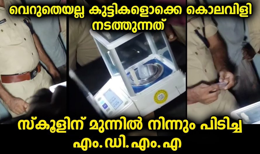 സ്കൂളിന് മുന്നിൽ കച്ചവടത്തിന് കൊണ്ടുവന്ന സാധനം പോലീസ് പൊക്കി…വല്ലാത്ത കാലം തന്നെ