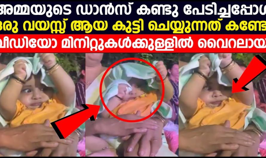 അമ്മയുടെ ഡാൻസ് കണ്ടു പേടിച്ചപ്പോൾ ഒരു വയസ്സ് ആയ കുട്ടി ചെയ്യുന്നത് കണ്ടോ