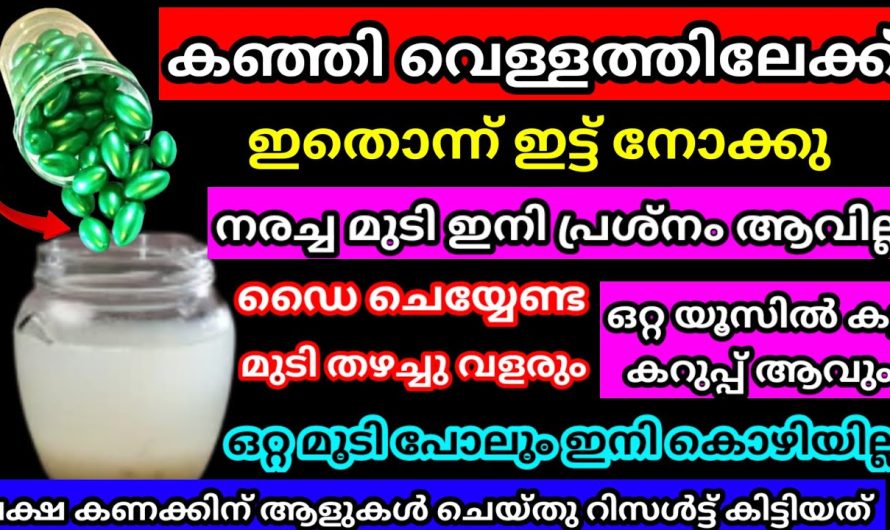 നരച്ച മുടി കട്ട കറുപ്പ് ആവും മുടി കാട് പോലെ വളരും