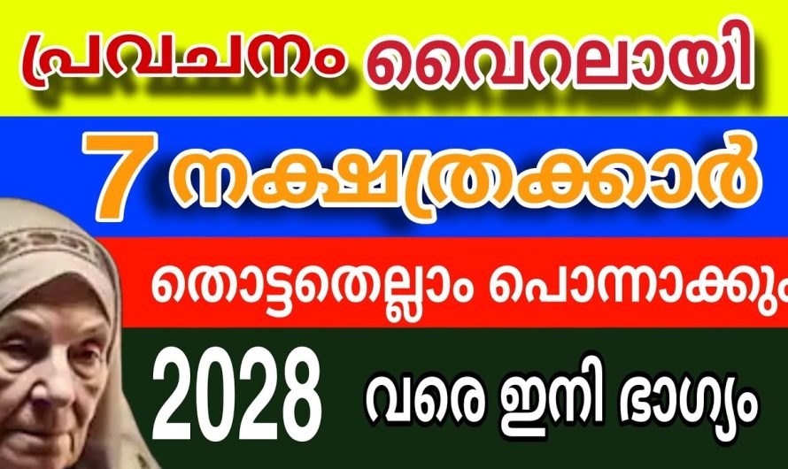 7 നക്ഷത്രക്കാർക്ക് 2028 വരെ ഇനി ഭാഗ്യത്തിനു മേൽ ഭാഗ്യം