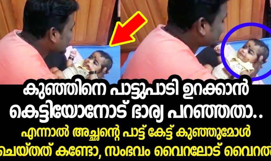 കുഞ്ഞിനെ പാട്ടുപാടി ഉറക്കാൻ കെട്ടിയോനോട് ഭാര്യ പറഞ്ഞതാ,