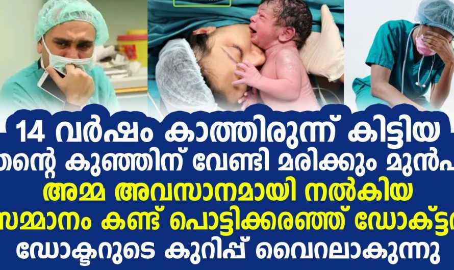 14 വർഷം കാത്തിരുന്ന് കിട്ടിയ കുഞ്ഞിന് അമ്മ നൽകിയ ആ സമ്മാനം…!!!